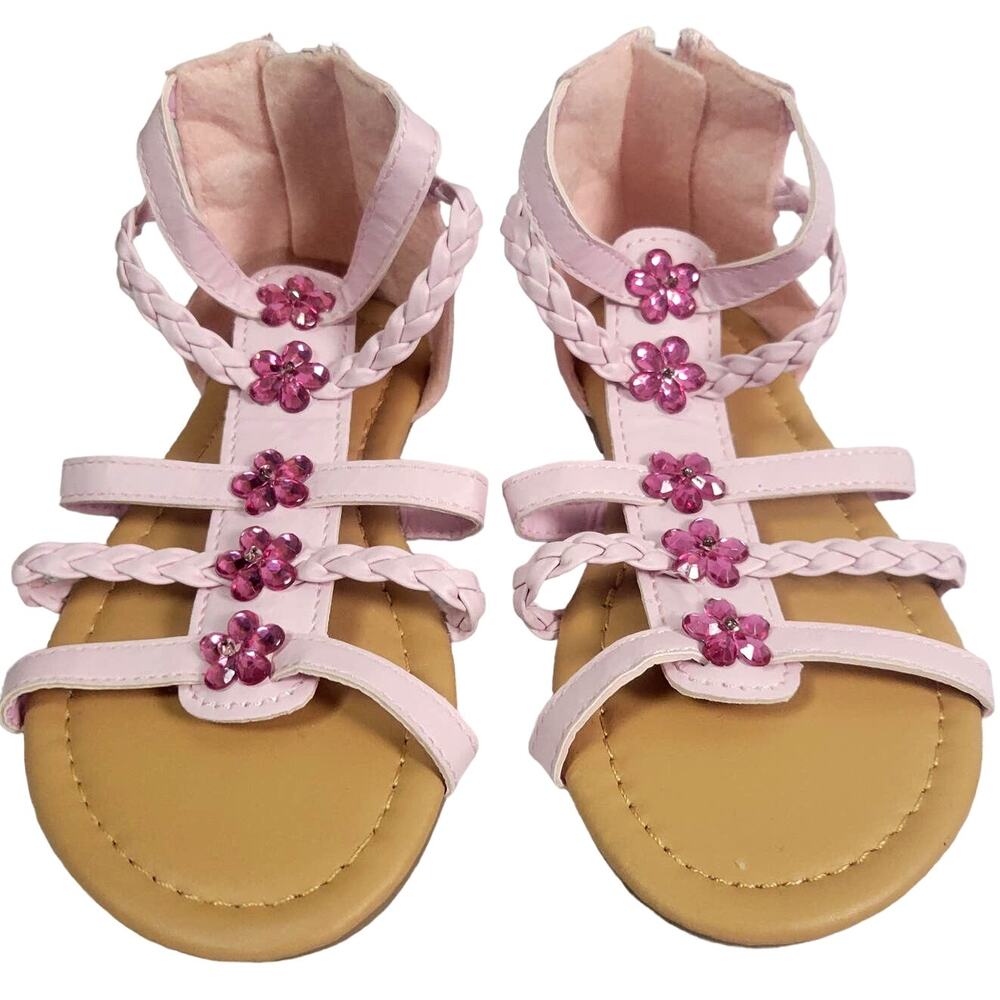 Dolgen Light Pink Gladiator Sandals Toddler‎ Girls L NWOT